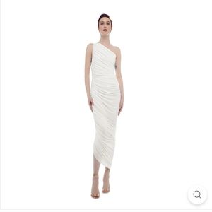 Norma Kamali Diana One-Shoulder Ruched Gown